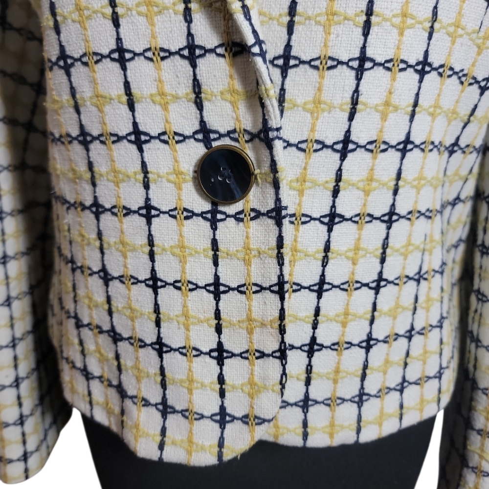 Pendleton Silk Cotton Blend Single Button Notched… - image 4